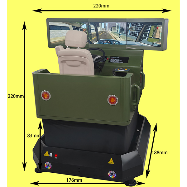 中人ZRQCMNQ-04六自由度單座3屏汽車駕駛模擬器